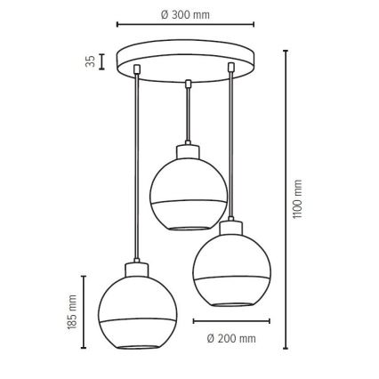 Esrättningsglas LINEA diameter 20 cm