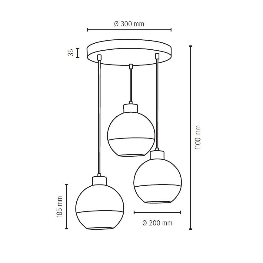 Esrättningsglas LINEA diameter 20 cm