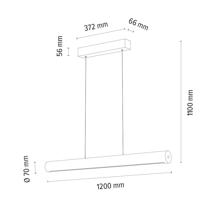 LED ljusreglerad ljuskrona på textilsladd CONOR LED/34,5W/230V ek