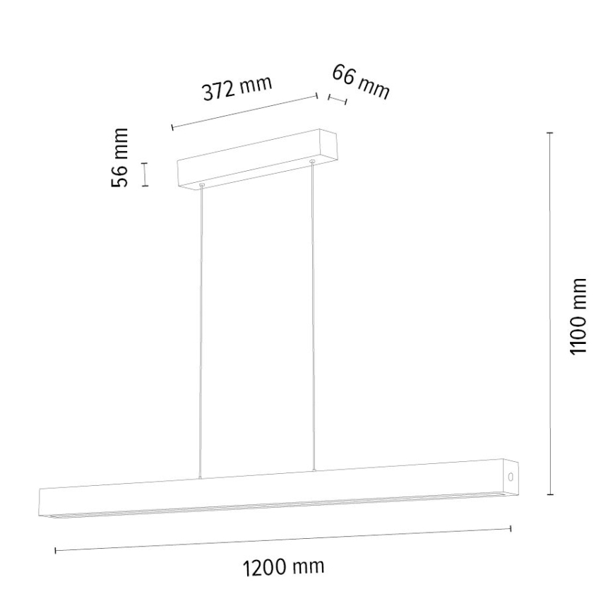 LED ljusreglerad ljuskrona på textilsladd LEON 3xLED/18W/230V ek