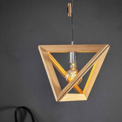 Taklampa på kabel TRIGONON 1xE27/60W/230V matt ek