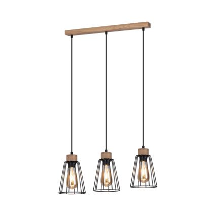 Spot-Light - Ljusskrona med upphängningsrem  ORAZIO 3xE27/60W/230V ek