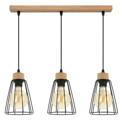 Spot-Light - Ljusskrona med upphängningsrem  ORAZIO 3xE27/60W/230V ek