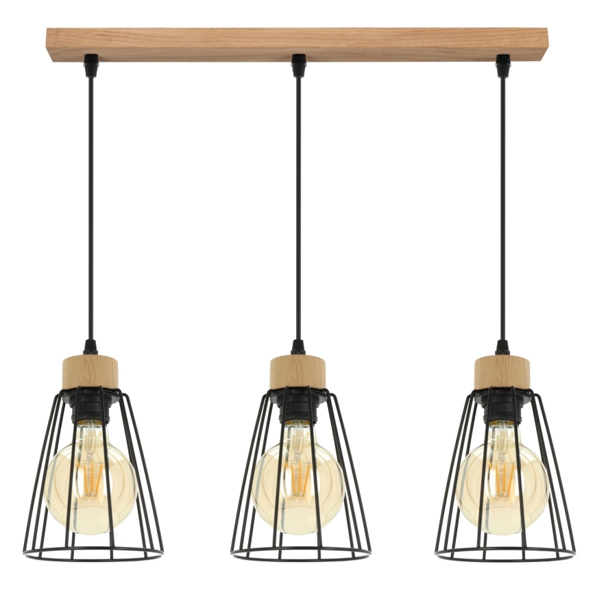 Spot-Light - Ljusskrona med upphängningsrem  ORAZIO 3xE27/60W/230V ek