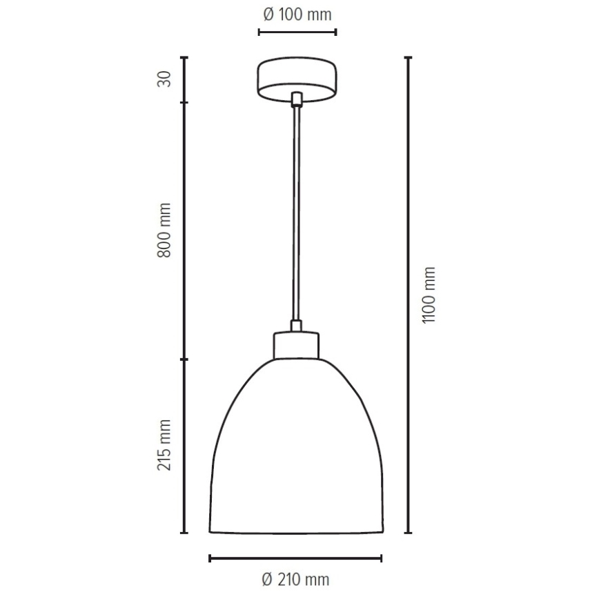 Ljuskrona med snöre ALESSANDRO 1xE27/60W/230V -FSC-certifierad