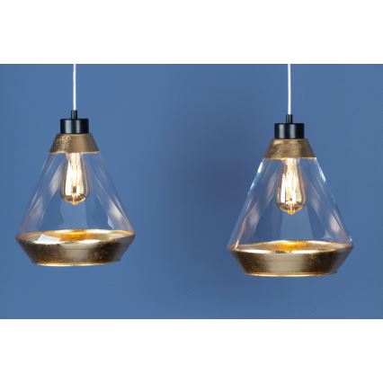 Ljuskrona med snöre 1xE27/60W/230V - FSC-certifierad