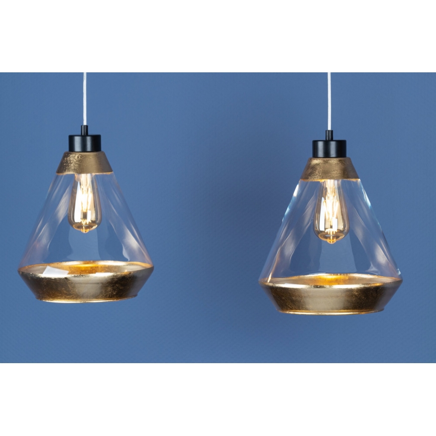 Ljuskrona med snöre 1xE27/60W/230V - FSC-certifierad