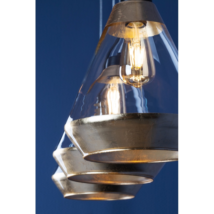 Ljuskrona med snöre 1xE27/60W/230V - FSC-certifierad