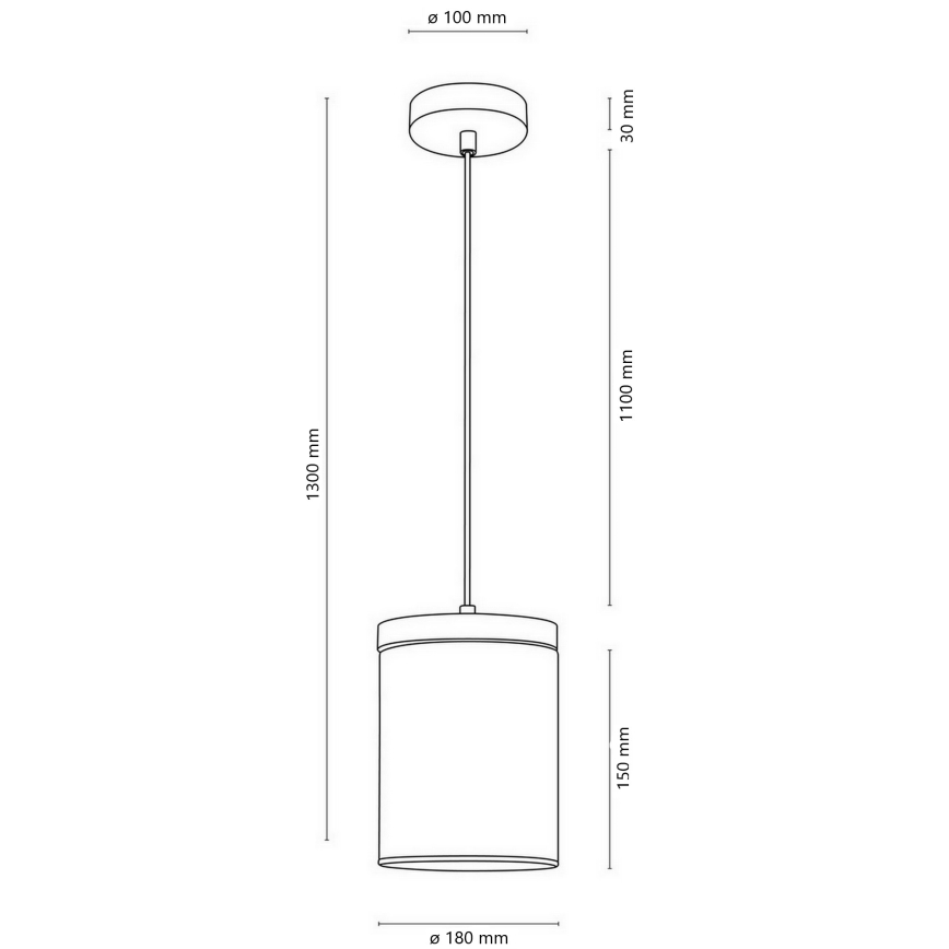 Ljuskrona med snöre MONSUN 1xE27/60W/230V furu - FSC-certifierad