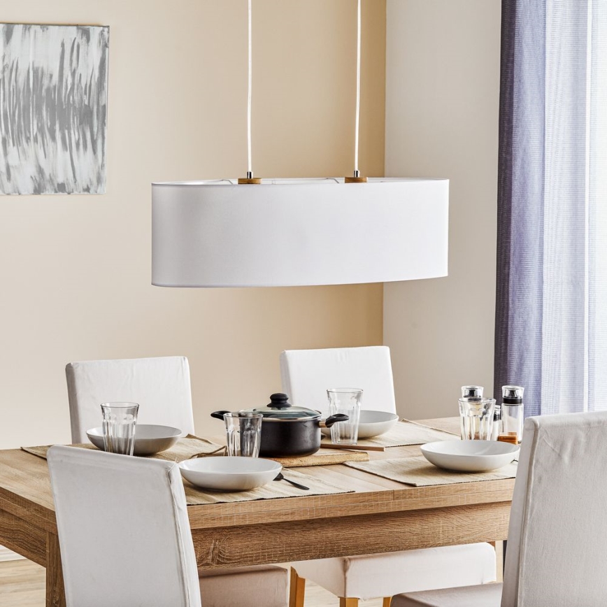 Ljuskrona med upphängningsrem DOVE 2xE27/40W/230V ek - FSC-certifierad