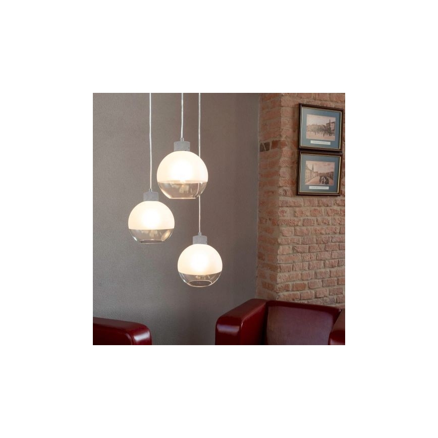 Spot-Light 1860336R - Ljuskrona med snöre FRESH 3xE27/60W/230V