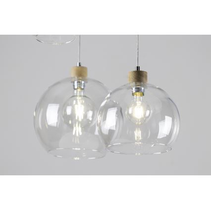 Spot-Light 18710174 - Ljuskrona med snöre LAGUNA 1xE27/60W/230V ek