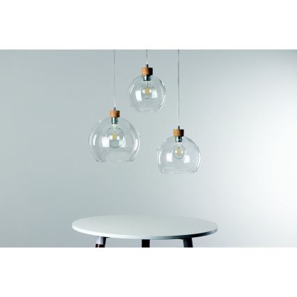 Spot-Light 18710174 - Ljuskrona med snöre LAGUNA 1xE27/60W/230V ek