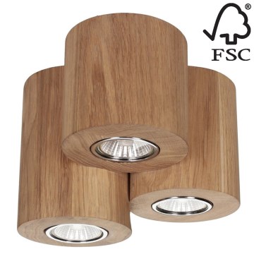 Spot-Light 2066374 - Takbelysning WOODDREAM 3xGU10/6W/230V