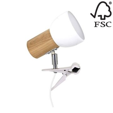 Spot-Light 2224174WK - lampa med klämma SVENDA 1xE27/60W/230V