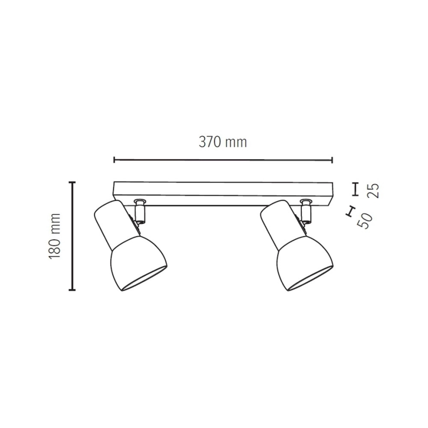 Spot-Light 2224274 - Spotlight SVENDA 2xE27/60W/230V