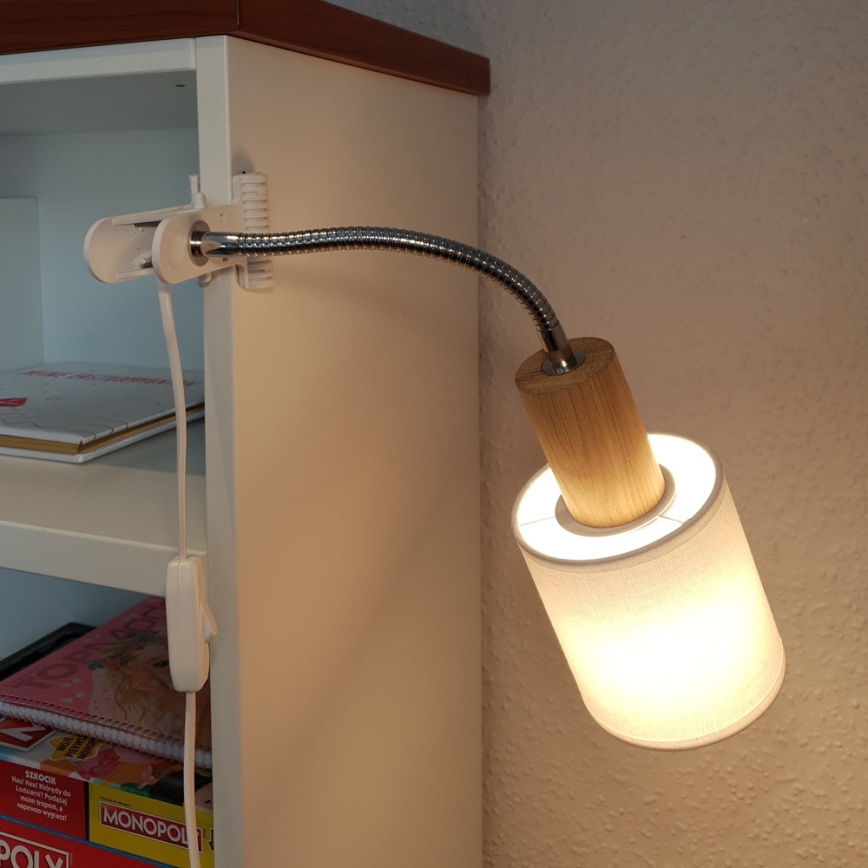 Spot-Light 2236174WF - lampa med klämma trädHem 1xE27/25W/230V