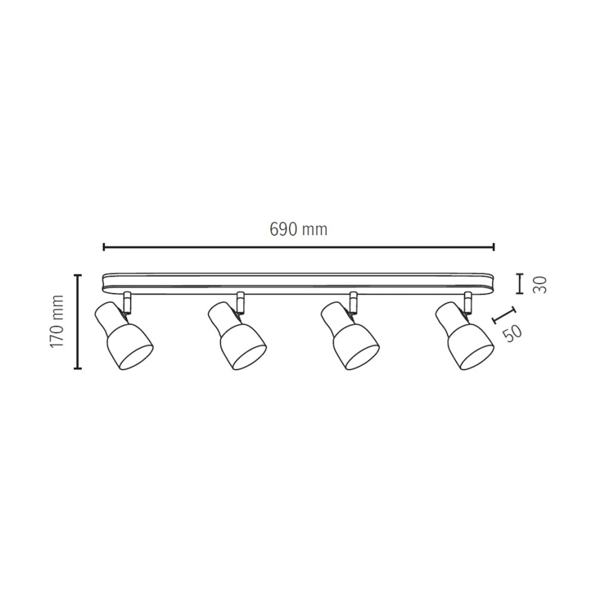 Spot-Light 2239460 - Spotlight SVANTJE 4xE14/40W/230V