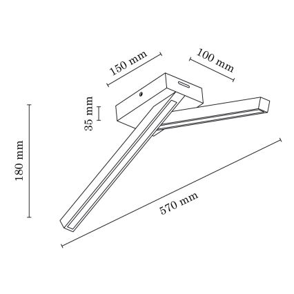 LED Ljuskrona LINUS 2xLED/4.5W/230V matt ek - FSC-certifierad