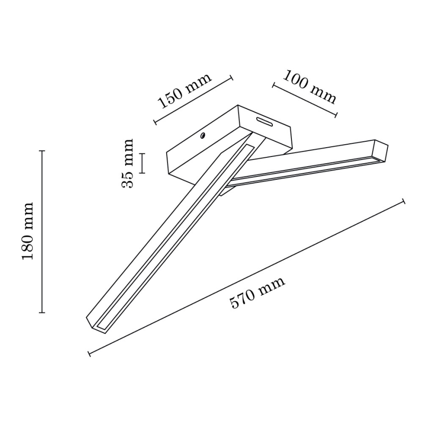 LED Ljuskrona LINUS 2xLED/4.5W/230V matt ek - FSC-certifierad