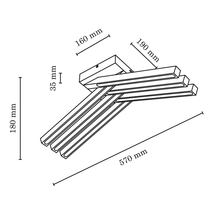 LED ytmonterad taklampa LINUS 6xLED/4,5W/230V matt ek