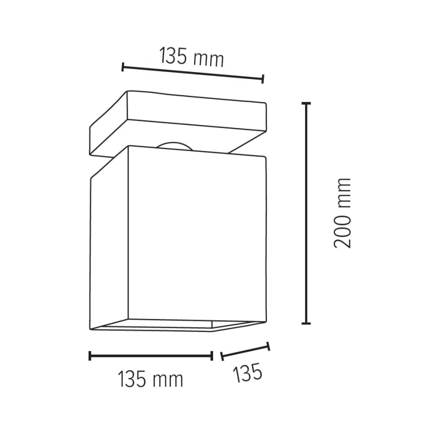Taklampa INGER 1xE27/25W/230V ek