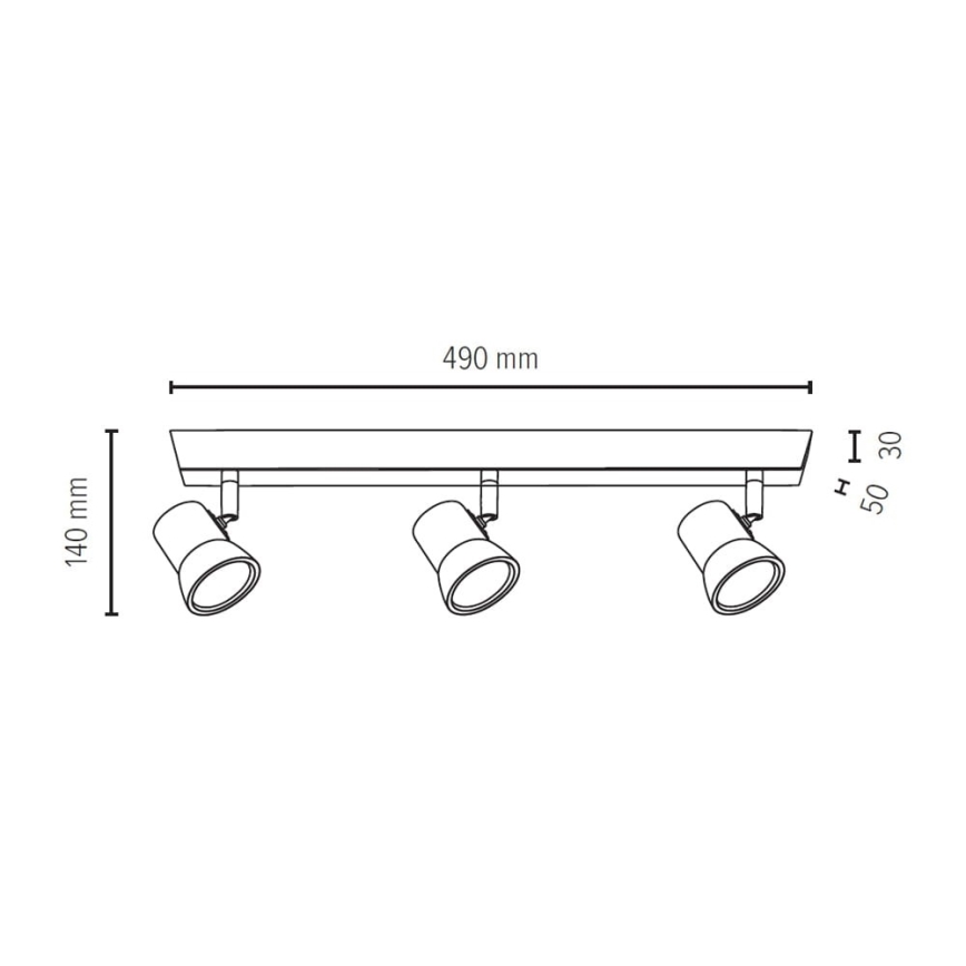Spot-Light 2434374 - LED Spotlight VENLA 3xGU10/5W/230V