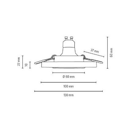 LED infälld belysning VITAR 1xGU10/5W/230V CRI 90 betong – FSC certifierade