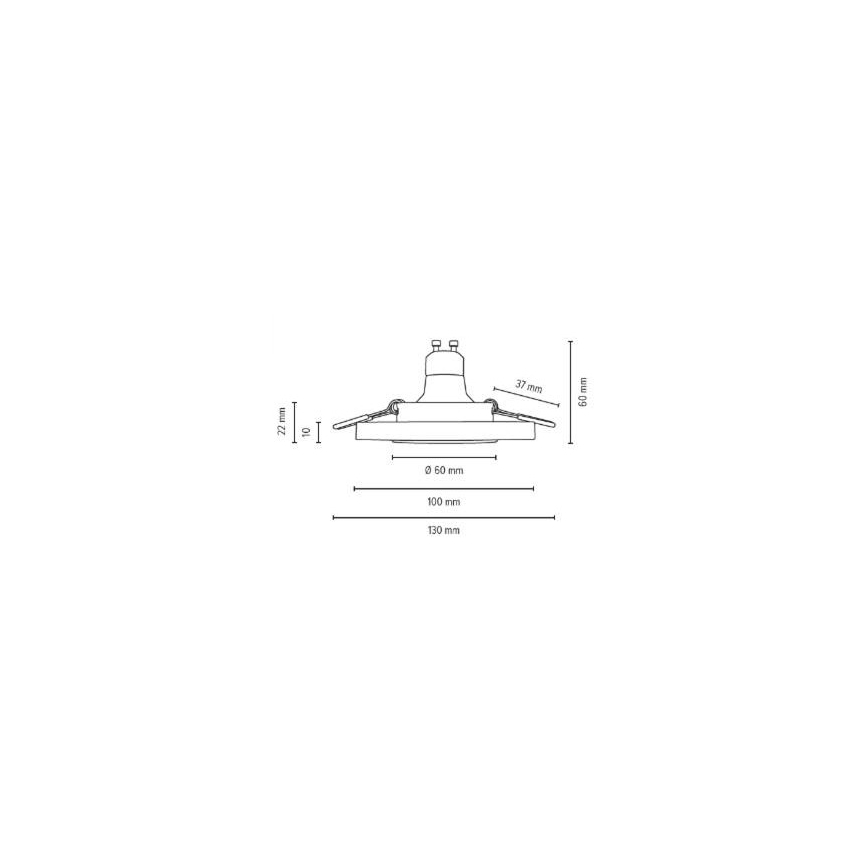 LED infälld belysning VITAR 1xGU10/5W/230V CRI 90 betong – FSC certifierade