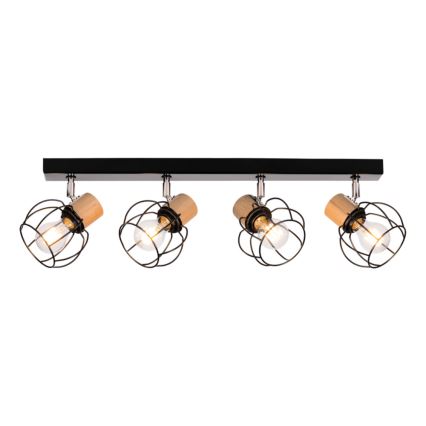 Takspotlight PHIPHI 4xE27/60W/230V ek - FSC-certifierad