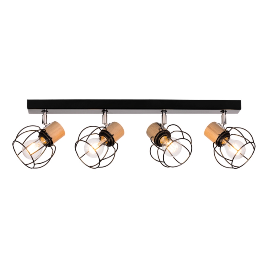 Takspotlight PHIPHI 4xE27/60W/230V ek - FSC-certifierad