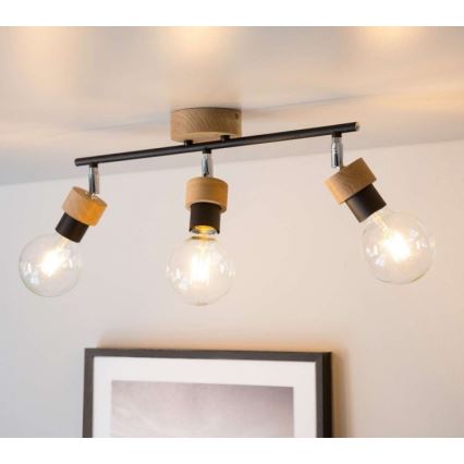 Spotlight MARJOLAINE 3xE27/25W/230V ek - FSC-certifierad