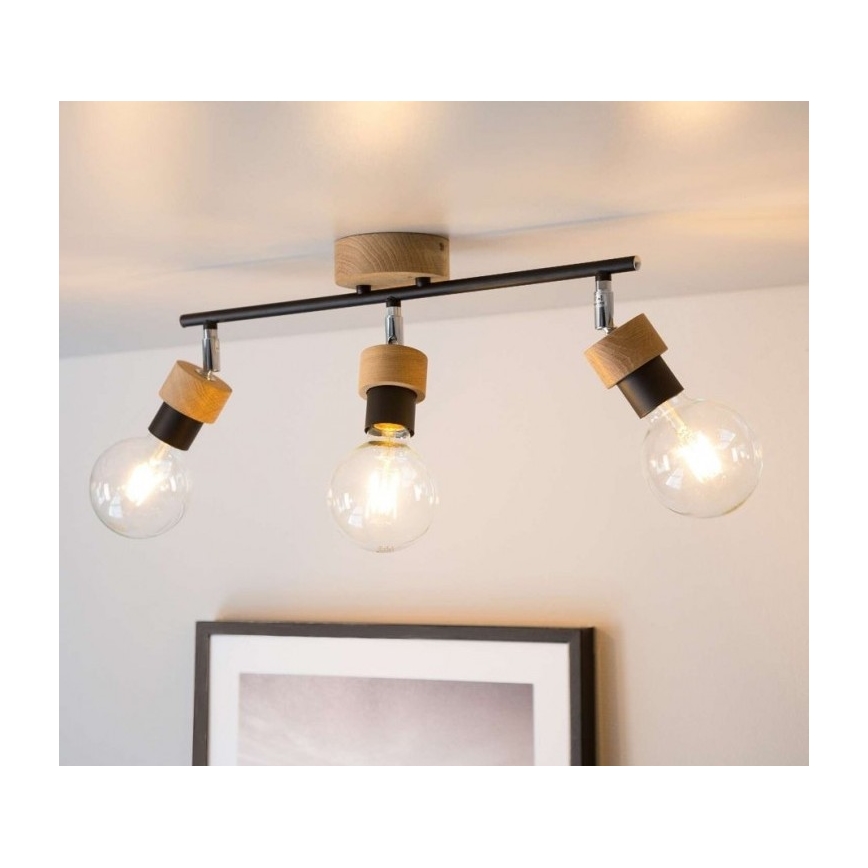 Spotlight MARJOLAINE 3xE27/25W/230V ek - FSC-certifierad
