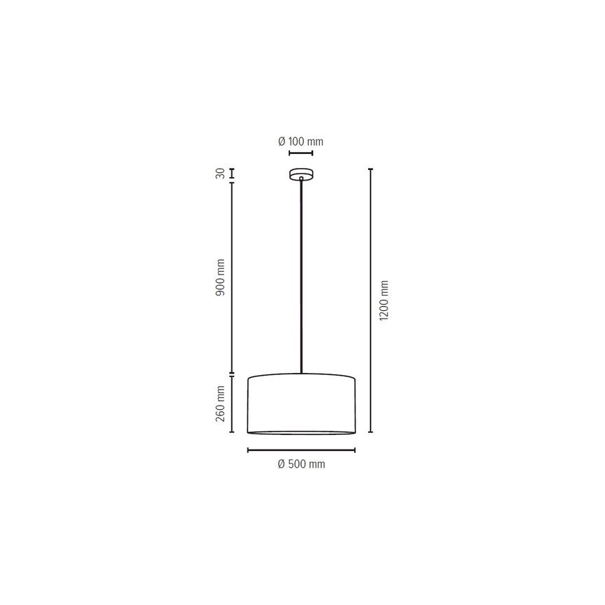 Ljuskrona med snöre SCARLETT 1xE27/60W/230V - FSC-certifierad