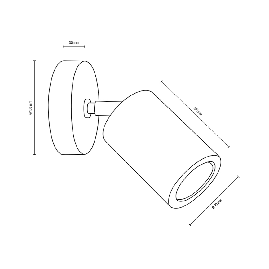 LED Vägg spotlight MATTI 1xGU10/5W/230V ek - FSC-certifierad