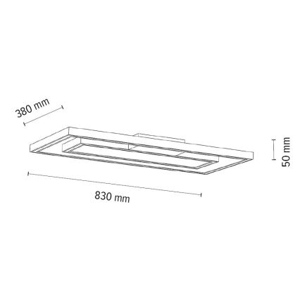 LED Dimbar taklampa RAMME 2xLED/28,5W/230V ek