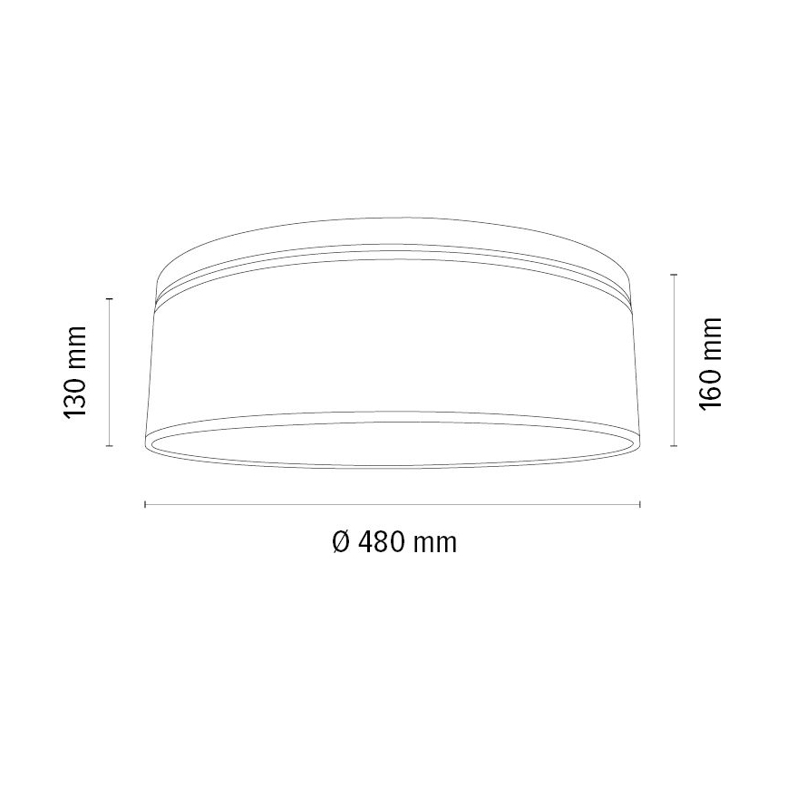 Taklampa BENITA 2xE27/25W/230V diameter 48 cm grädde/ek – FSC certifierade