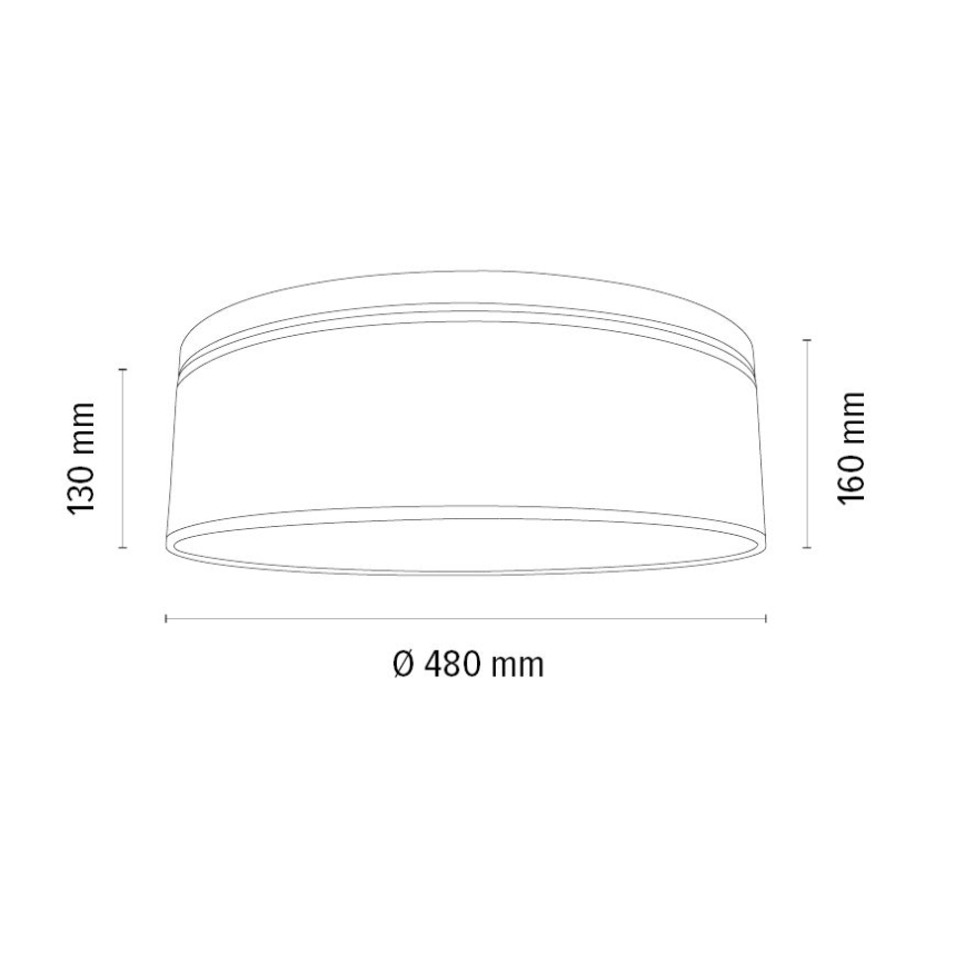 Taklampa BENITA 2xE27/25W/230V diameter 48 cm brun/ek – FSC certifierade