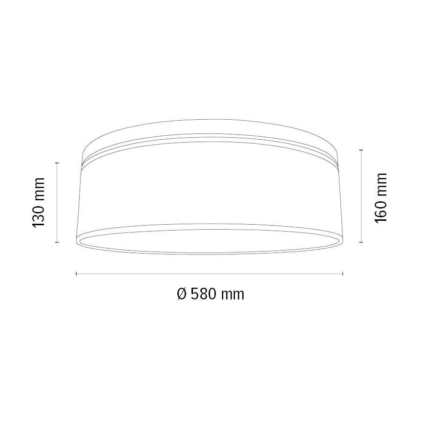 Taklampa BENITA 4xE27/25W/230V diameter 58 cm brun/ek