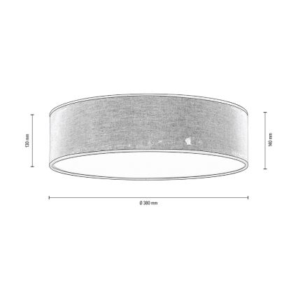 Taklampa NEGRO 3xE27/25W/230V 38 cm
