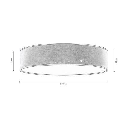 Taklampa NEGRO 4xE27/25W/230V 58 cm