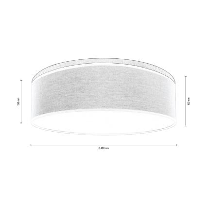 Taklampa BOHO 3xE27/25W/230V diameter 48 cm ek