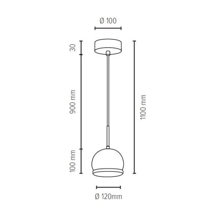 LED Ljuskrona med snöre BALL WOOD 1xGU10/5W/230V matt ek -FSC-certifierad