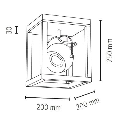 LED Takbelysning ROY 1xGU10/5W/230V matt ek - FSC-certifierad