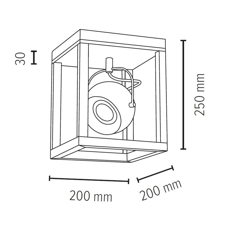 LED Takbelysning ROY 1xGU10/5W/230V matt ek - FSC-certifierad
