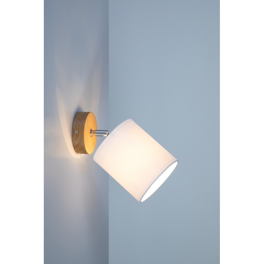 Spot-Light 56744174 - Väggspotlight APRILLIA 1xE27/25W/230V ek vit