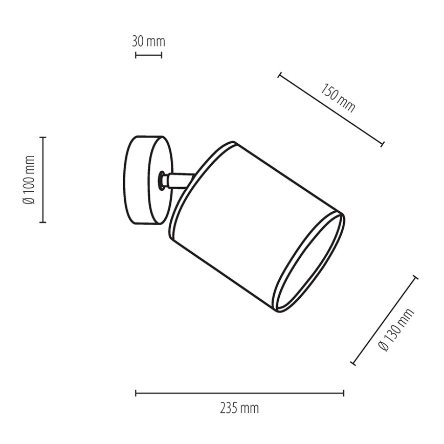 Spot-Light 56744174 - Väggspotlight APRILLIA 1xE27/25W/230V ek vit