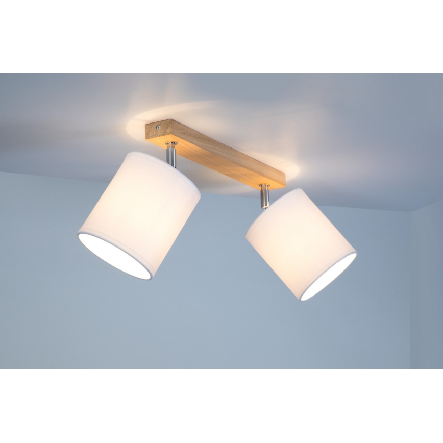 Spot-Light - Spotlight APRILLIA 2xE27/25W/230V ek vit - FSC-certifierad