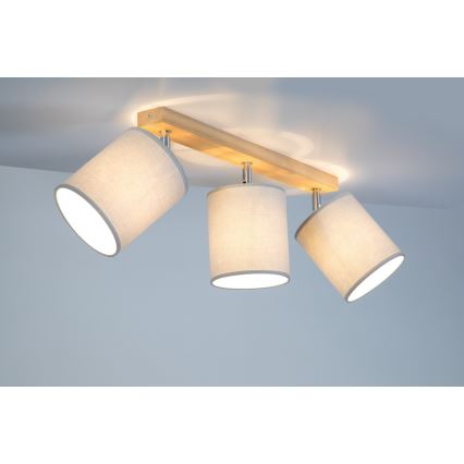 Spotlight APRILLIA 3xE27/25W/230V ekgrå