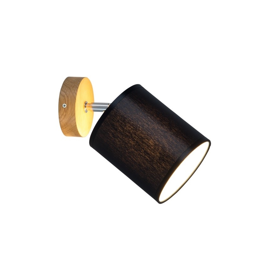 Väggspotlight APRILLIA 1xE27/25W/230V ek svart - FSC-certifierad